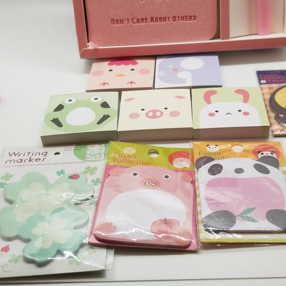 Kawaii mixed animal designs stationary gift set. - Picture 4 of 5